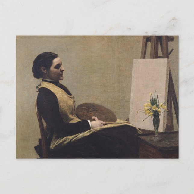 Postal El estudio (Anverso)