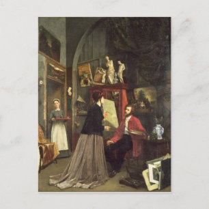 Postal El estudio del artista