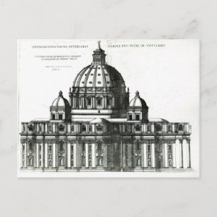 Postal El exterior de la basílica de San Pedro en Roma