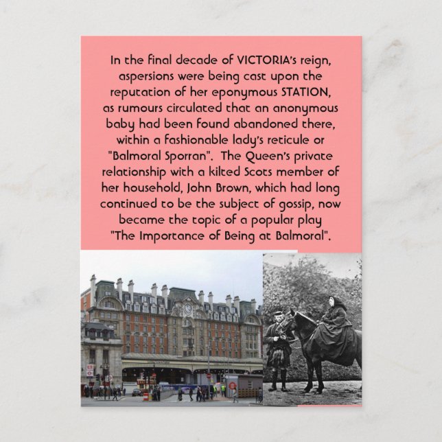 Postal El extraño Funda del escándalo de Balmoral Esporra (Anverso)