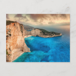 Postal El famoso Navagio (naufragio) en la isla de Zakynt