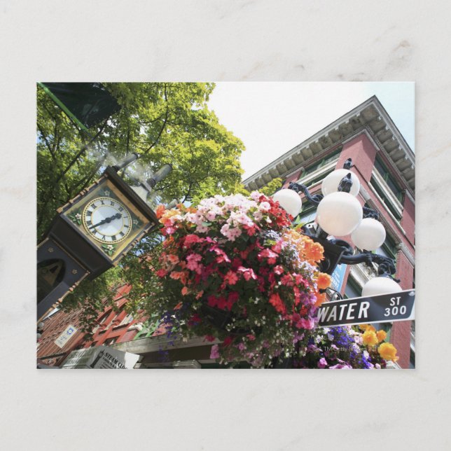 Postal El famoso reloj de vapor en Gastown - Vancouver, (Anverso)