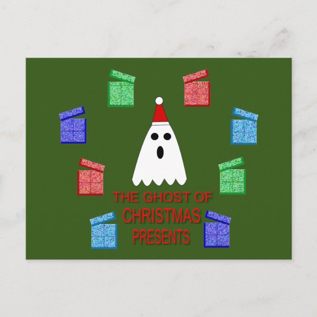 Postal El fantasma de la Navidad presenta divertida fiest (Anverso)
