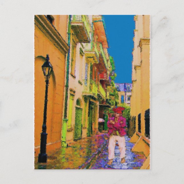 Postal El Fantasma En El Callejón De Los Piratas (Anverso)