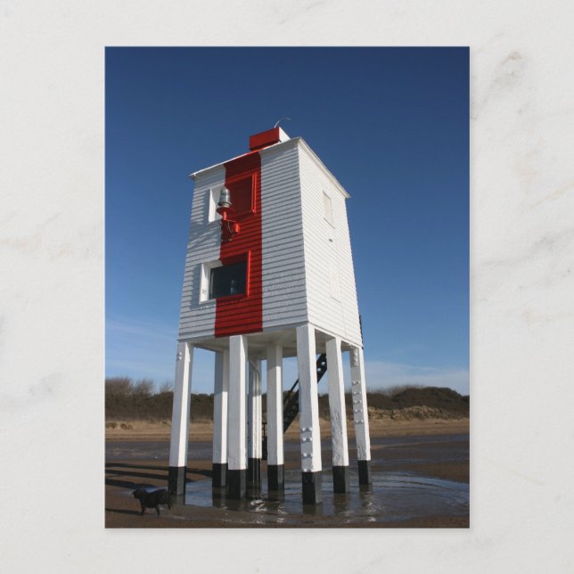 Postal El faro bajo, Burnham on Sea, Somerset, Reino Unid (Anverso)