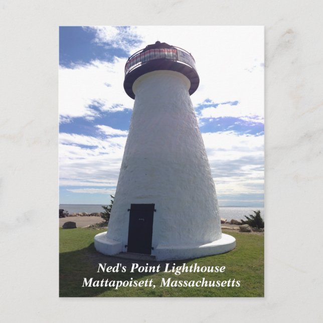 Postal El faro de Ned's Point Mattapoisett, Massachusetts (Anverso)