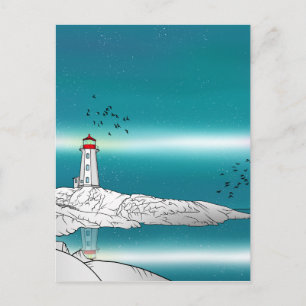 Postal El faro de Peggy's Cove en Canadá