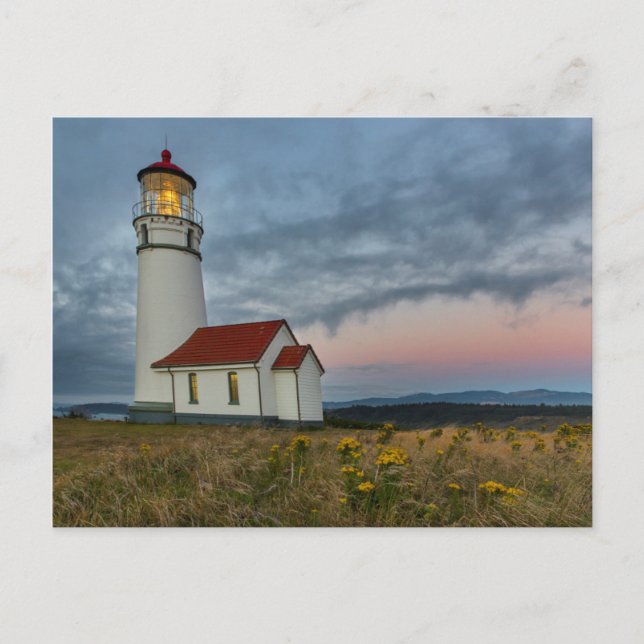 Postal El faro más antiguo de Oregon en Cape Blanco State (Anverso)