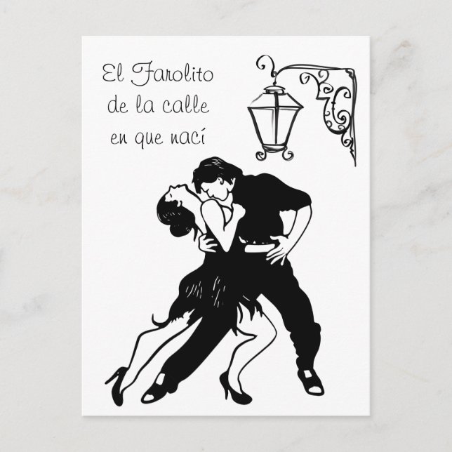 Postal El Farolito Tango (Anverso)