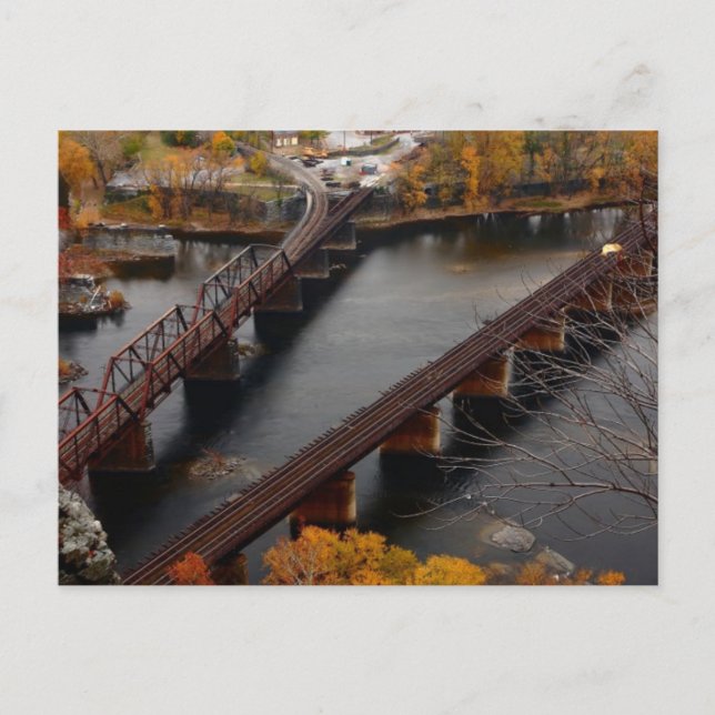 Postal El ferry de los aretes en otoño (Anverso)