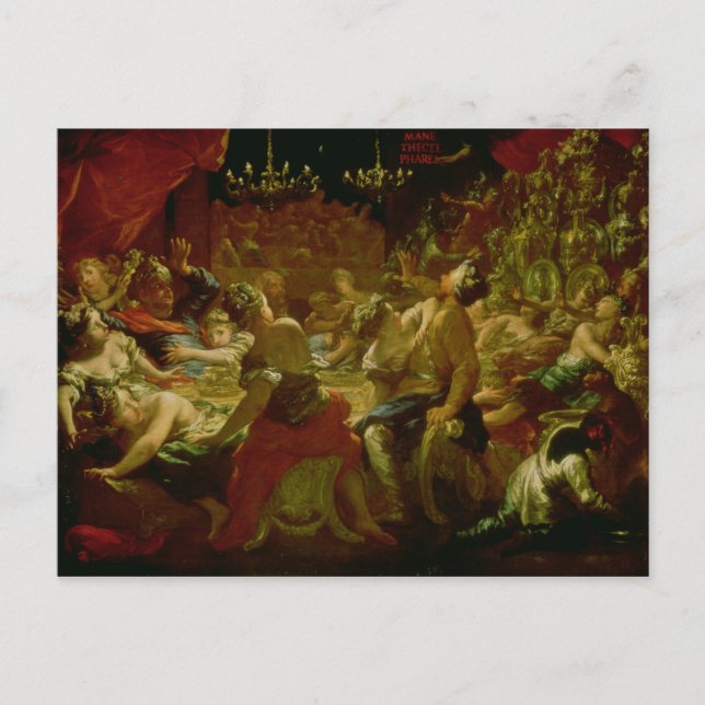 Postal El festín de Baltasar (Anverso)