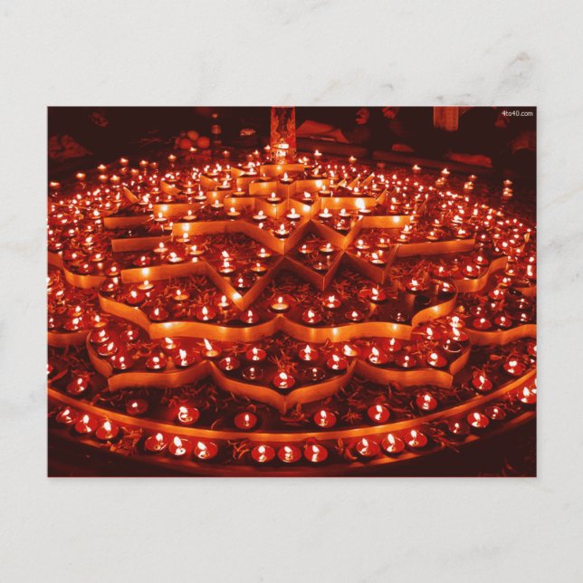 Postal El Festival de las Luces en la India (Anverso)