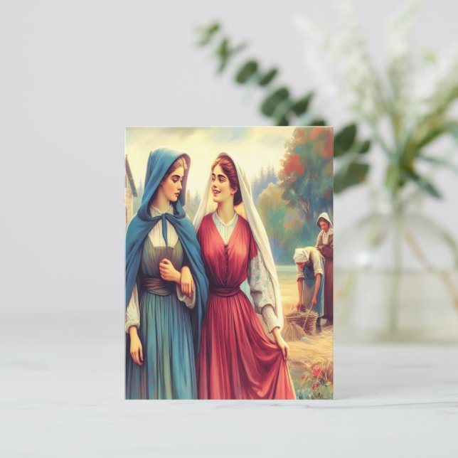 Postal El fiel viaje del amor de Ruth (Anverso de pie)