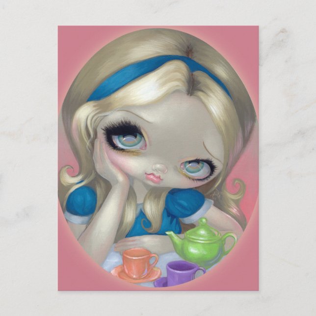 Postal "El Fiesta del té de Alicia" (Anverso)