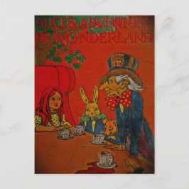Postal El Fiesta del té de Mad Hatter
