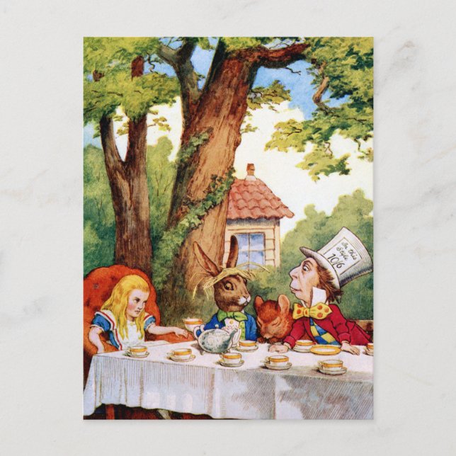 Postal El Fiesta del té del odio a los locos en el país d (Anverso)