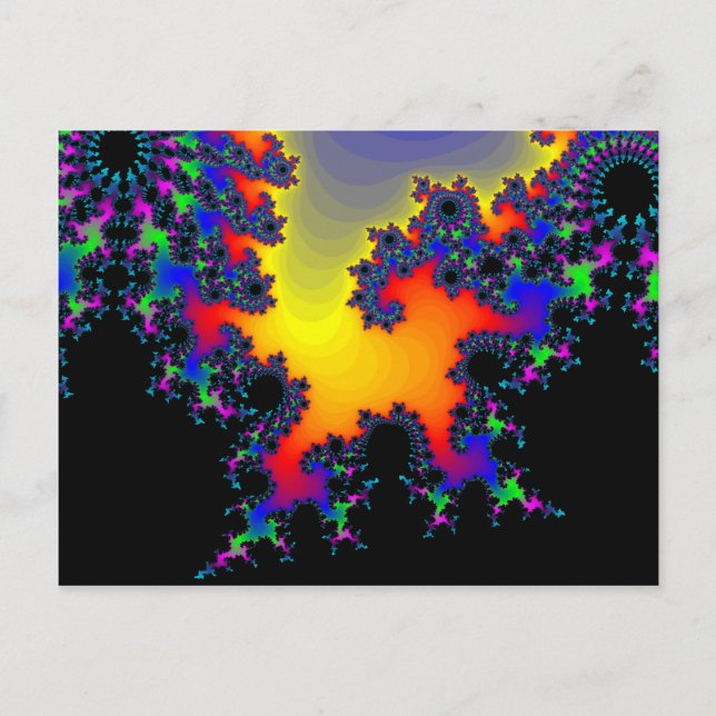 Postal El filo del fractal: (Anverso)