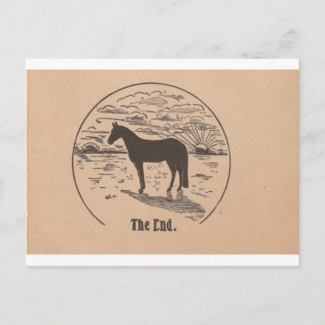 Postal El fin Black Beauty (Anverso)