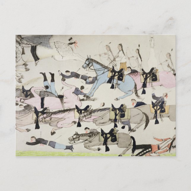 Postal El fin de la batalla (tinta sobre el papel) (Anverso)