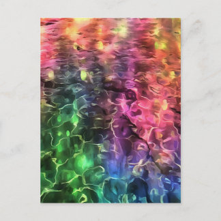 Postal El Fin Del Arte Abstracto Del Arcoiris