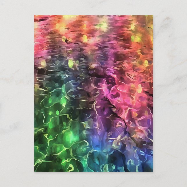 Postal El Fin Del Arte Abstracto Del Arcoiris (Anverso)