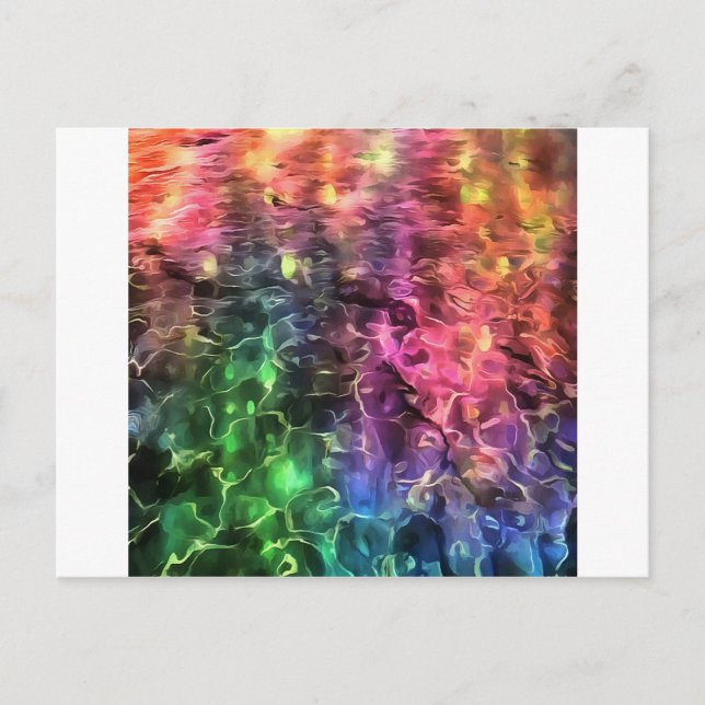 Postal El Fin Del Arte Abstracto Del Arcoiris (Anverso)
