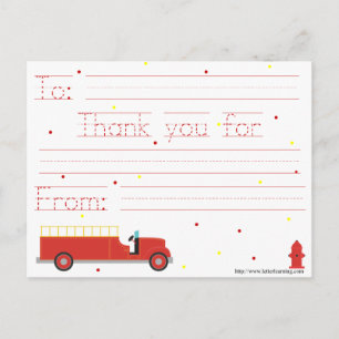 Postal El Firetruck le agradece observar (con el mensaje