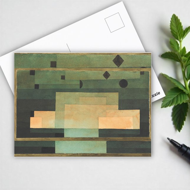 Postal El firmamento sobre el templo, el arte de Paul Kle (Subido por el creador)