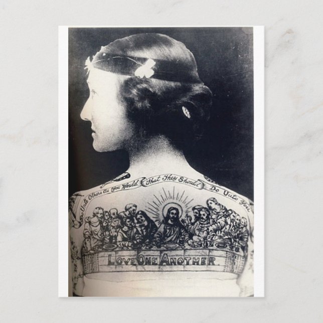 Postal El flapor tatuado - amarse el uno al otro (Anverso)