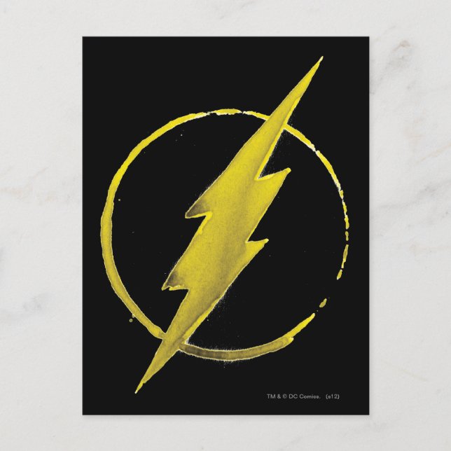Postal El Flash | Emblema del pecho amarillo (Anverso)