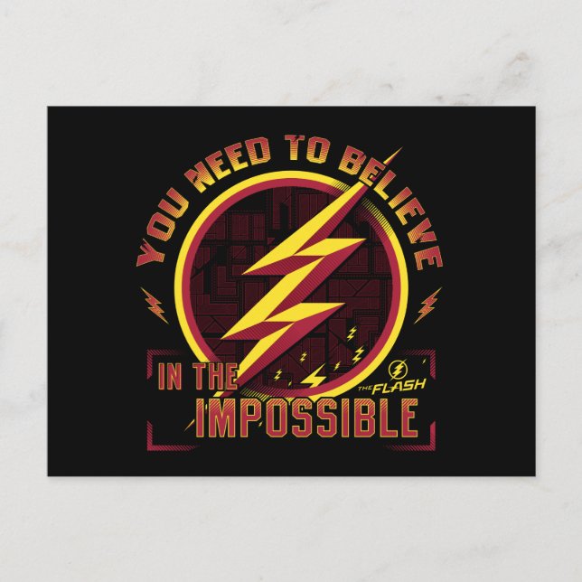 Postal El Flash | Necesita Creer En Lo Imposible (Anverso)