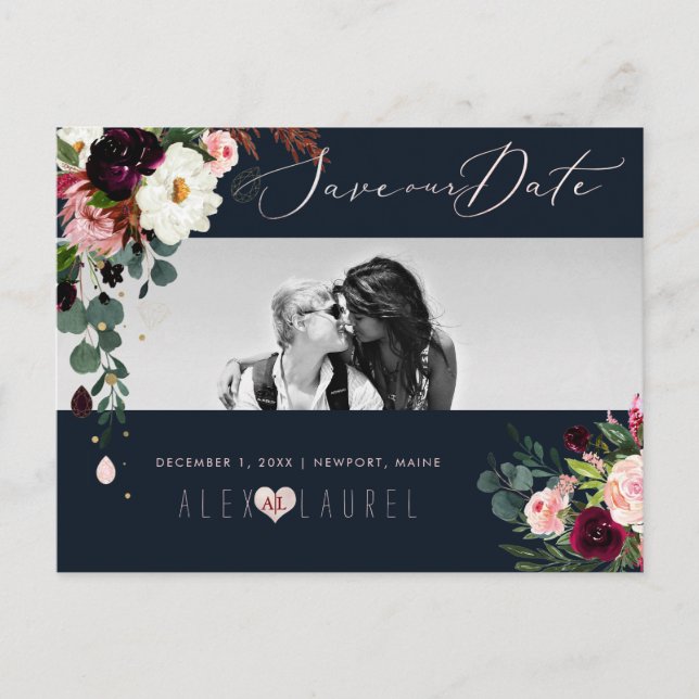 Postal El florecimiento rústico de las acuarelas de PixDe (Anverso)