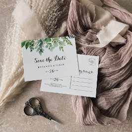 Postal El follaje verde del eucalipto Horizontal Guardar 