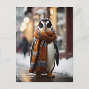 Postal El frío y caprichoso invierno del Penguin Snowy
