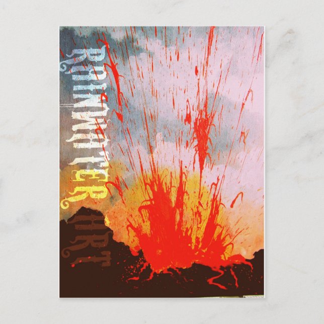 Postal El fuego de Pele (Anverso)