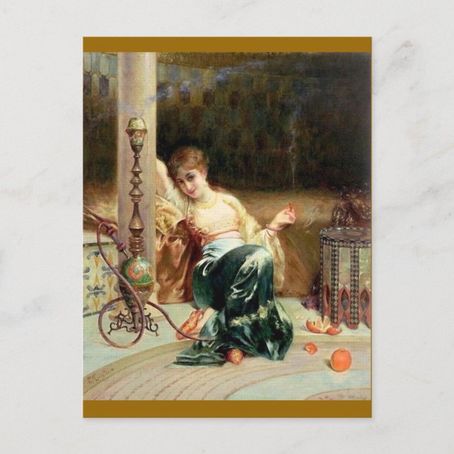 Postal El fumador de Hashish - Emile Bernard (Anverso)