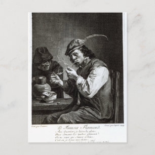 Postal El fumador flamenco