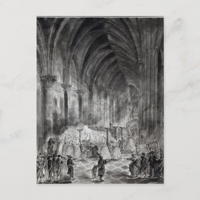 Postal El funeral de Jean Paul Marat (Anverso)
