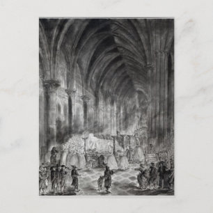 Postal El funeral de Jean Paul Marat