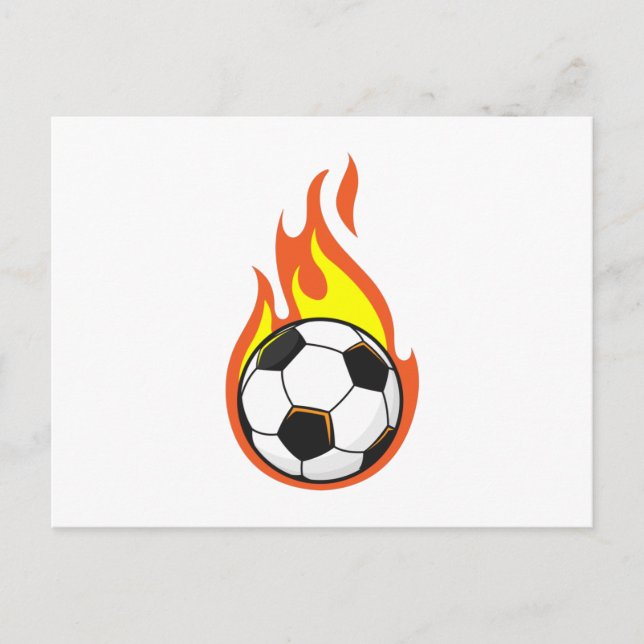 Postal El fútbol en llamas (Anverso)