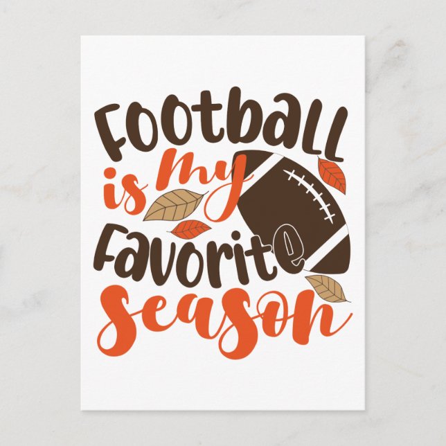 Postal El fútbol es mi temporada favorita (Anverso)