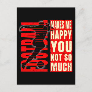 Postal El fútbol me hace feliz no tanto