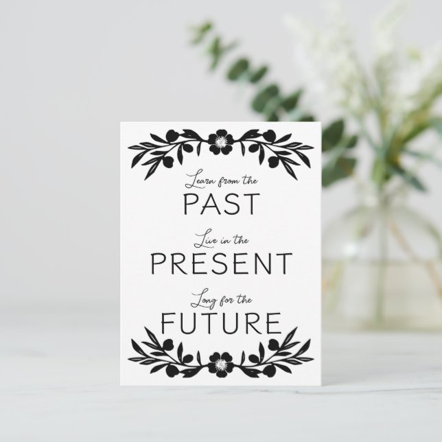 Postal El futuro actual del pasado (Anverso de pie)