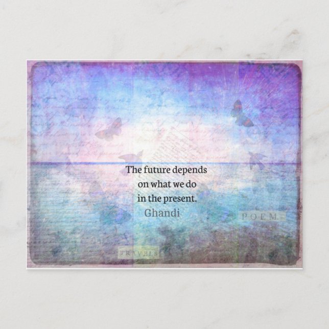Postal El futuro depende de lo que hagamos en el presente (Anverso)