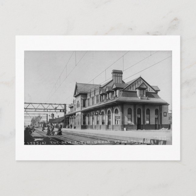 Postal El G.T.R. Depósito ferroviario - Louis Pesha (Anverso)