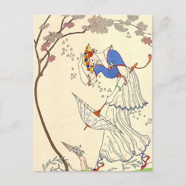 Postal El Gale de George Barbier (Anverso)