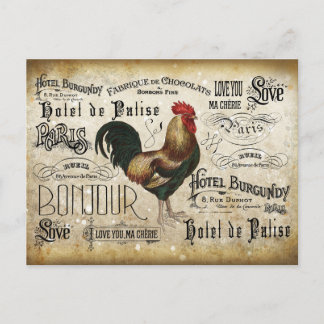 Postal El gallo de París