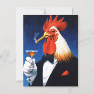 Postal El gallo del dapper   Gracioso Club de Caballeros