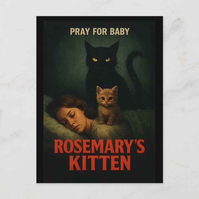 Postal El Gatito de Rosemary: Parodia de Gato de Terror V (Anverso)