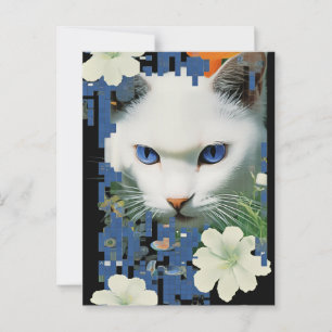 Postal El gato blanco